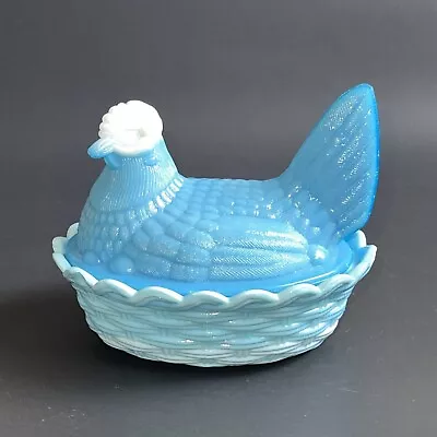 Hen On Nest Covered Dish Westmoreland/Fenton Milk Glass • $36