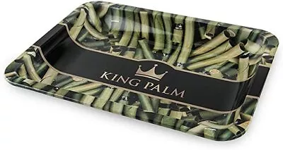 King Palm | Green Metal Rolling Tray | Full Size Rolling Tray | 13.5 X 11 Inch • $8