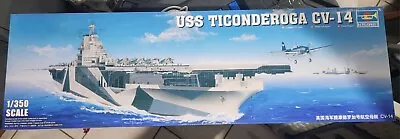 Trumpeter 05609 1:350 USS Ticonderoga CV-14 Destroyer Ship Plastic Kit • $150