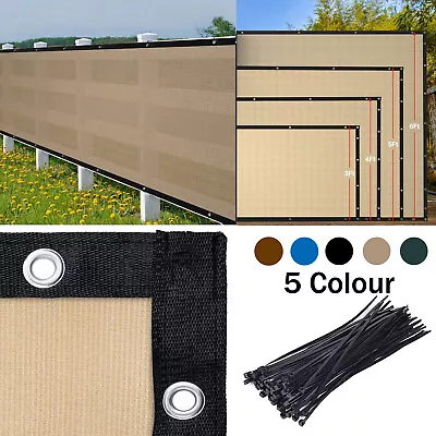 4' 5' 6'x50' Windscreen Privacy Fence Screen Shade Cover Fabric Mesh Garden Tarp • $44.15