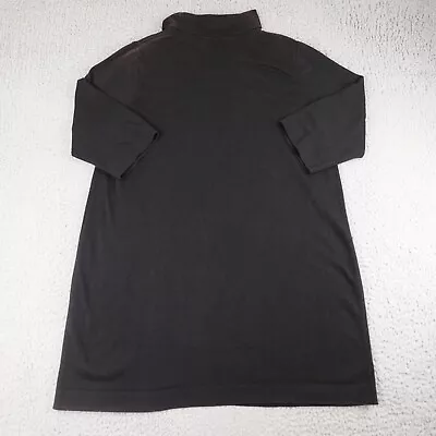 J. Jill Sweater Dress Womens Large Black Turtleneck Short Sleeve Knit* • $15.16