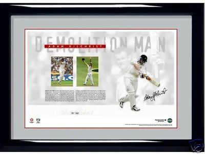 Adam Gilchrist Australia Demolition Man Signed Limited Print Bradman Warne Waugh • $249.99