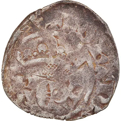 [#865384] Coin France Jean II Le Bon Double Tournois Uncertain Mint F(12-15 • $146.93