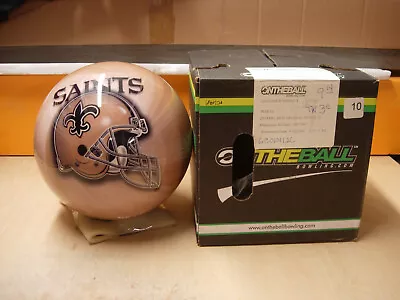 10# (9 Lb 14 Oz)  NIB 2013 Style VIZ-A-BALL NFL NEW ORLEANS SAINTS Bowling Ball • $180