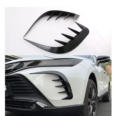 For Toyota Venza 2021-2023 Carbon Fiber Front Fog Light Eyebrow Cover Trim • $57.99