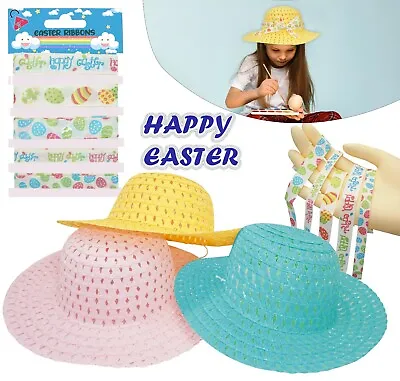 Kids Easter Bonnet For Parade Wd 5pcs Grosgrain Ribbons Fancy Custome Accessory • £6.47