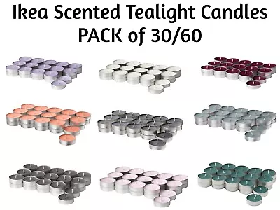 Candles Scented Tealight Ikea PACK OF 30/60 Various Fragrances Candle New • £11.99