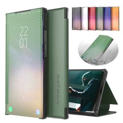 $11.46 • Buy For Samsung Galaxy S22 S21 S20 S10 S9 Smart View Leather Flip Phone Case Cover