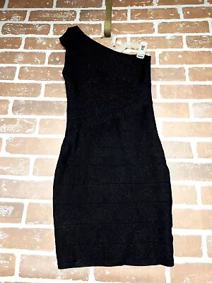 WOW Couture Black Bandage Bodycon Mini Dress Sexy Clubwear Party Black Dress S M • $44.95