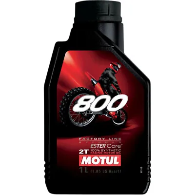 Motul 800 2T Full-Synthetic Off-Road Racing Premix 2-Stroke Oil 1 Liter 104038 • $30.65