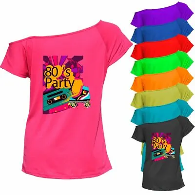 Womans I Love The 80s Hen Festival Fancy Dress Clothes Fashion T-Shirt 6021759® • £6.99