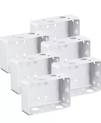 6Pcs  Blind Brackets 2  Inch White Low Profile Box Mounting Bracket For • $23.96