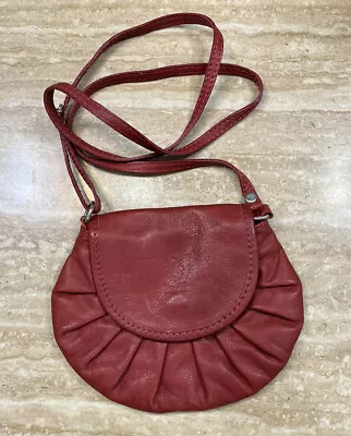 Vtg Vera Pelle Red Mini Cross Body Bag • $13.99