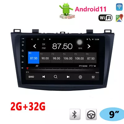 9  Android 11 Car Multimedia GPS Stereo Radio WIFI FM For Mazda 3 2010 - 2013 • $123.89