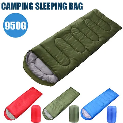 Sleeping Bags With Hoods For Adults/Camping/Travel/Hiking/Backpacking 3 Season • £11.99