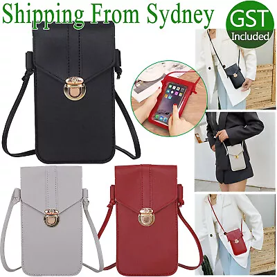 $6.69 • Buy Touch Screen Cell Phone Bag Crossbody Clear Window Mobile Phone Bags AU   Purse
