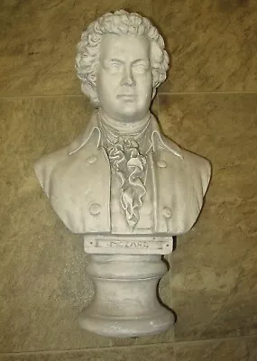 Large W. Mozart  17.5  Bust Chalkware/Plaster Unfinished Classical Music 10 W • $93.99