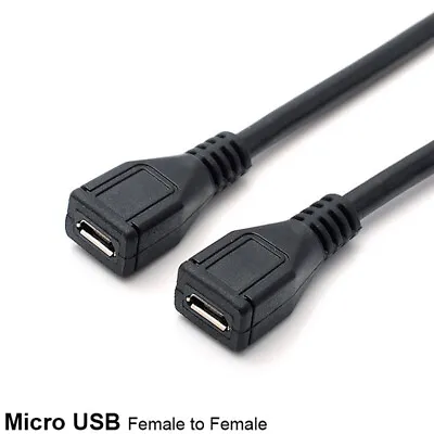 Micro USB Female To Female Extension Extender Data Sync Charging Cable AdapNWhf • $1.44