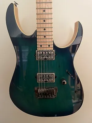 Used Ibanez RG652AHMFX Prestige Electric Guitar With Hard Case Nebula Green Burs • $1000