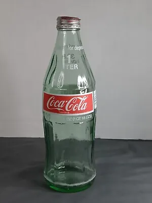 Vintage Huge 33.8 Oz (1 Liter) Heavy 2lb Green Glass Coke Coca Cola Bottle W/cap • $10