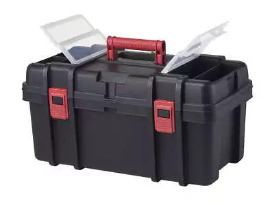 Hyper Tough 22-inch Toolbox Plastic Tool And Hardware Storage Black • $18.44