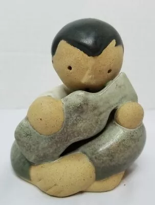 VTG. Mexican Pottery Sitting Boy With Guitar • $8.99