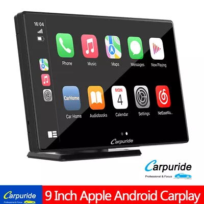 Carpuride 9 Inch Wireless Apple CarPlay Android Auto Media Car Play Car Stereo • £188.99