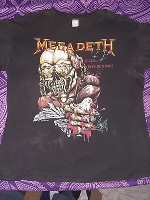 Megadeth Tour Shirt LXL Peace Sells Tour W Dates Vic 2 Sided Vintage Authentic • $95