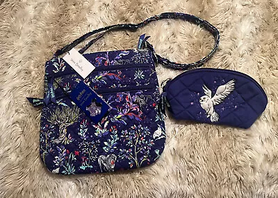 Vera Bradley Harry Potter Triple Zip Hipster Purse&makeup /Forbidden Forest/NWT • $89