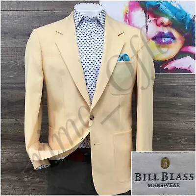 Vintage Mens Blazer Sport Coat Two Button Casual Jacket Size 40R Wool Suit • $71.95