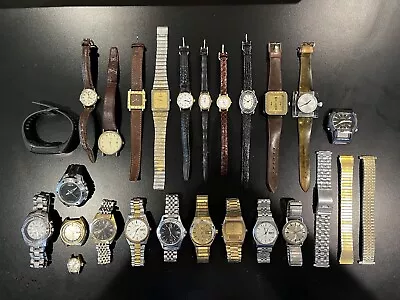 Vintage Watch Lot Seiko Timex Garmin Casio & Others / Auto & Quartz -Untested • $165