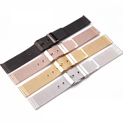 Stainless Steel Metal Watch Strap Belt Watch Band Bracelet 14mm/16/18/20/22/24mm • $5.42