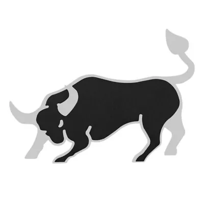 Universal Emblem Badge Decal Sticker Black Bull 3D Dual Layer Stainless Steel • $9.49