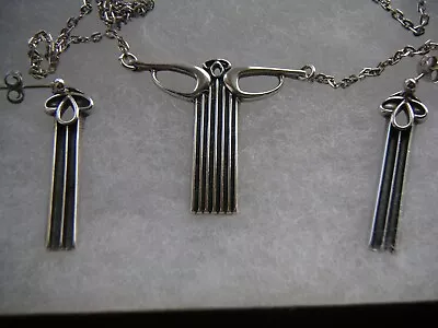 Ola Gorie Sterling Silver Necklace And Earrings Set Scottish Orkney OMG • £90