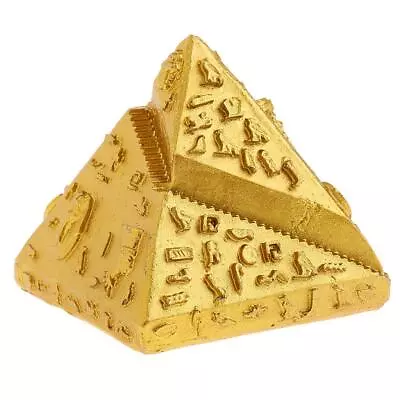 Gold Ancient Egyptian Pyramids Model Figurine Khufu Pyramid Art Craft Gift • £7.10