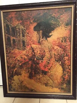 Vintage Large Framed Brittini Painting  El Matador  • $200