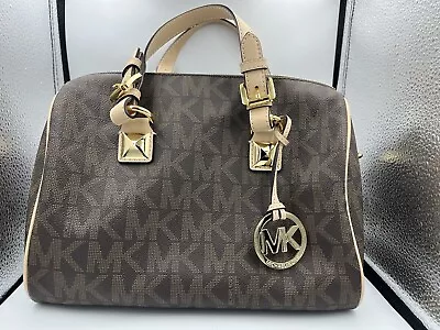 Michael Kors Grayson Monogram Duffle Satchel W/O Crossbody Strap New Condition • $125.99