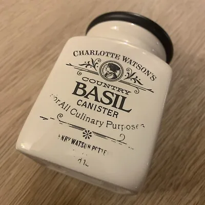 ❌BASIL Charlotte Watson Country Collection Herb/Spice Canister • £9.95