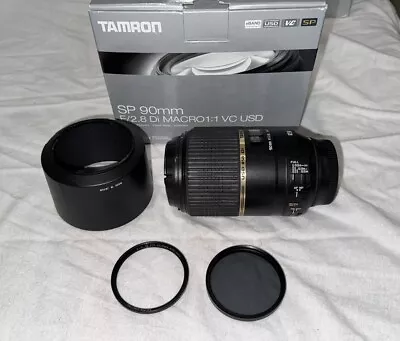 Tamron 90mm F2.8 Di 1:1 VC USD Macro Lens [Nikon] Great Condition • $29.85