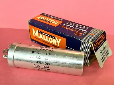 Mallory FP-326.7  140-100-60 MF @ 300-300-50 WVDC Electrolytic Can Capacitor • $16.50
