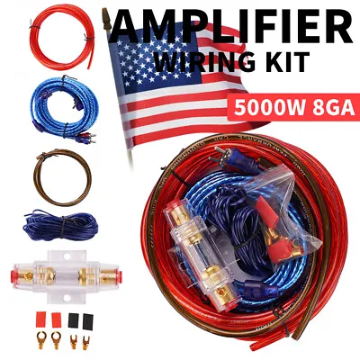 $13.58 • Buy Car Audio Cable Kit 1500W Amp Amplifier Install RCA Subwoofer Sub Wiring 8 Gauge