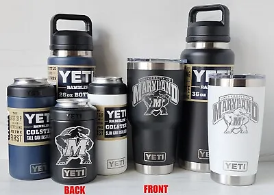 MARYLAND TERRAPINS - YETI Laser Engraved Tumblers Colsters And Chug Bottles • $79.99