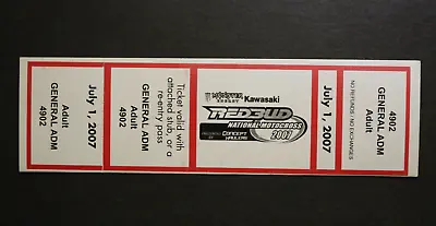 $5000 • Buy REDBUD Motocross Ticket Stub 2007 EPIC BATTLE -- Ricky RC Vs James Stewart #259
