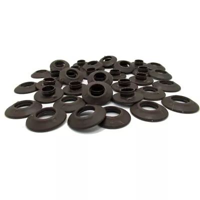 20 Brown Plastic Snap Eyelets 12mm Washer Sealed For Tarpaulin & Groundsheets • £5.60