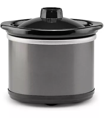 TRU Silver Stainless Steel Mini Crockpot .65-qt. New No Box • $19.99