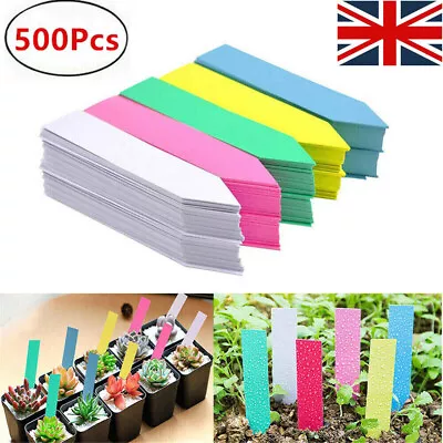 500X Plastic Plant Labels Garden Markers Gardening Name 5 Cm Tags Herbs Pots UK • £3.01