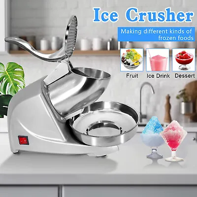 Electric Ice Crusher Shaver Machine Commercial Snow Cone Maker 2200R/min • $64.99
