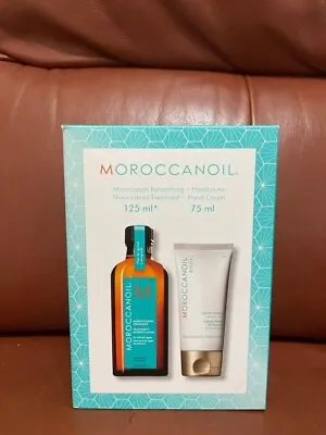 Moroccanoil Original Treatment 125ml + Hand Cream 75ml -Free Shipping In AU • $38.83