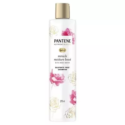 Pantene Nutrient Blends Pro V Miracle Moisture Boost Rosewater Shampoo 270mL • $26.18