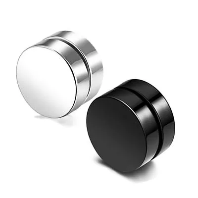 Unisex Non-Piercing Magnetic Magnet Ear Stud Fake Earrings Men Women UK • £1.29